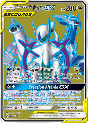 Carte Pokémon Arceus, Dialga et Palkia-GX — Éclipse Cosmique
