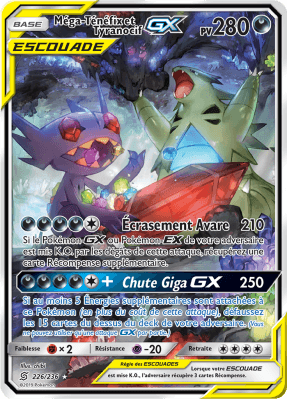 Carte Pokémon Méga-Ténéfix et Tyranocif-GX — Harmonie des Esprits